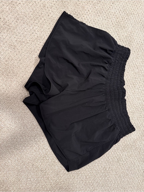 aerie Pants - aerie Black Athletic Shorts with Smocked Waistband